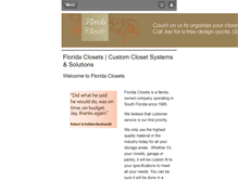 Tablet Screenshot of floridaclosets.net